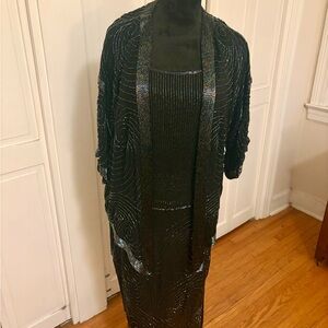 Vintage 1970s Beaded Silk 3-Piece Evening Set | Ms. Roya Designer Boutique
